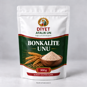 Diyet Atalık Un Bonkalite Unu 500 g yeşil etiketli temsili ambalaj