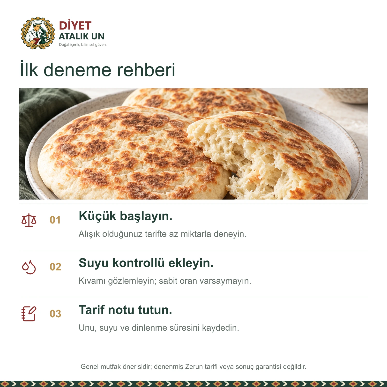 Unla ilk deneme rehberi: küçük başlayın, suyu kontrollü ekleyin ve not alın