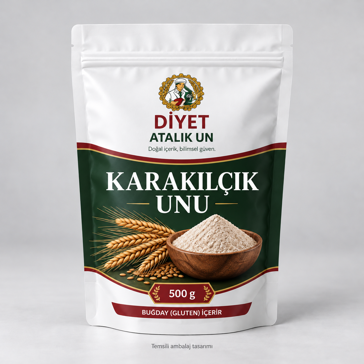 Karakılçık Unu 500 g temsili ambalajı